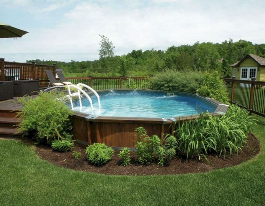 Aménagement végétal pour piscine hors sol 